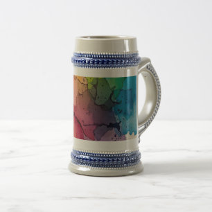 Abstract Color Splash Stein Mug