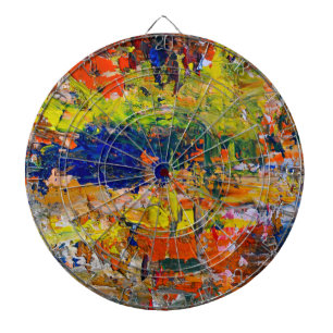 Abstract Color Strokes from Artist’s Palette Dartboard