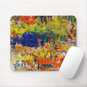 Abstract Color Strokes from Artist’s Palette Mouse Pad
