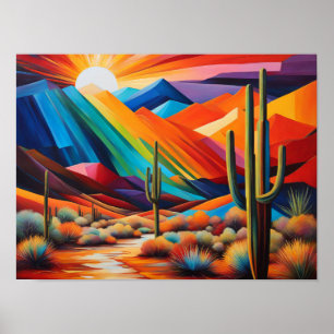 Abstract Colorful Arizona Poster
