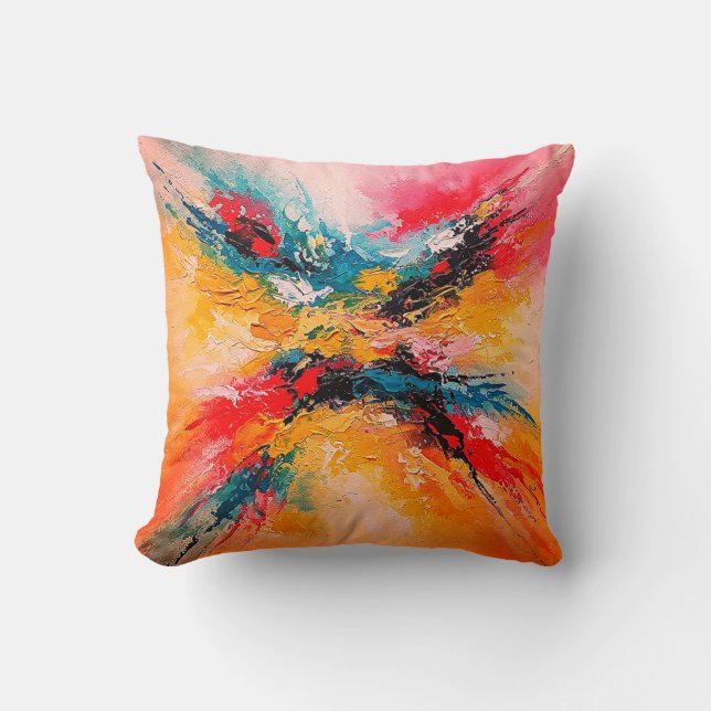 Abstract Colorful Art Cushion (Front)