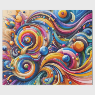 Abstract Colorful Art Wrapping Paper