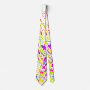 Abstract Colorful Bright Multicolor Swirl Patterns Tie