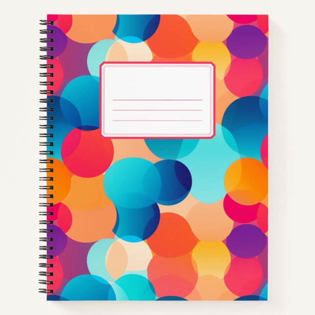 Abstract colorful bubbles notebook (Front)