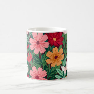 Abstract Colorful Cosmos Butterflies Coffee Mug