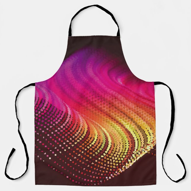 Abstract colorful digital landscape with flowing p apron (Front)
