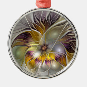 Abstract Colorful Fantasy Flower Fractal Art Metal Tree Decoration