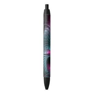 Abstract Colorful Fantasy Fractal Black Ink Pen