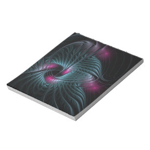 Abstract Colorful Fantasy Fractal  Notepad