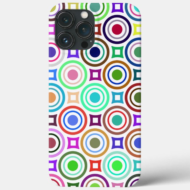 Abstract Colorful Geometric Circles Case-Mate iPhone Case (Back)