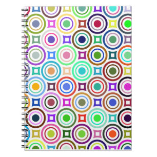 Abstract Colorful Geometric Circles Notebook