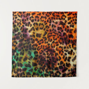 abstract colorful leopard texture pattern tapestry