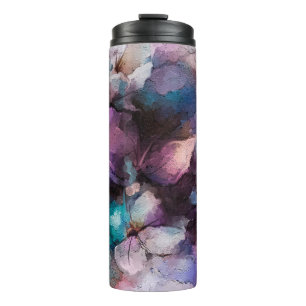 Abstract colorful oil, acrylic painting of spring  thermal tumbler