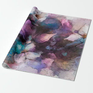 Abstract colorful oil, acrylic painting of spring  wrapping paper