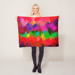 Abstract Colorful Painting #3 Fleece Blanket