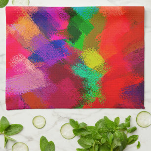 Abstract Colorful Painting #3 Tea Towel