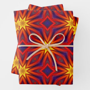 Abstract Colorful Pattern Wrapping Paper Sheet