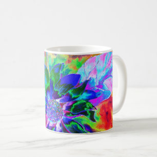Abstract colorful psychedelic chakra sunflower Coffee Mug