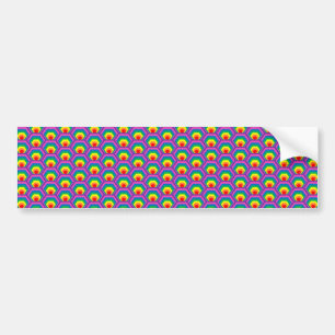 Abstract colorful shapes bumper sticker