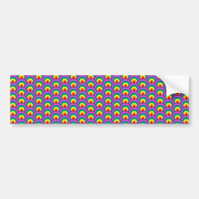 Abstract colorful shapes bumper sticker (Front)