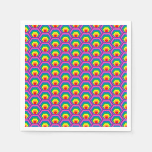 Abstract colorful shapes napkin