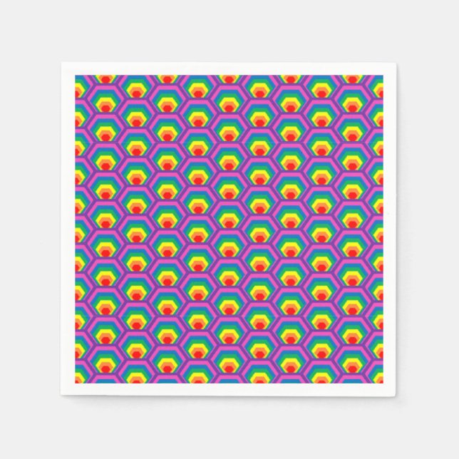 Abstract colorful shapes napkin (Front)