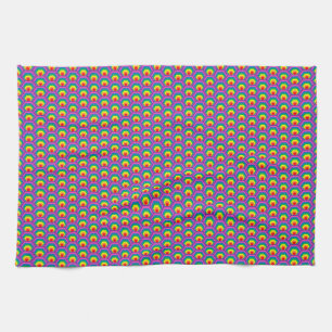 Abstract colorful shapes tea towel
