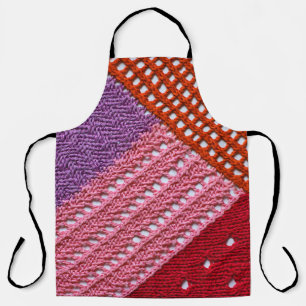 Abstract colorful texture knitted by spokes.Knitte Apron