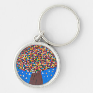 Abstract Colorful Tree Key Ring