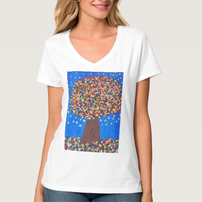 Abstract Colorful Tree  T-Shirt (Front)