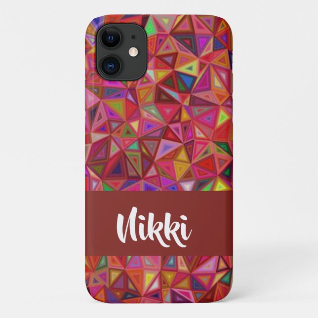 Abstract colorful triangles on Case-Mate iPhone case (Back)