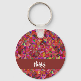 Abstract colorful triangles on key ring