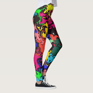 Abstract Colorful Twirls / Leggings