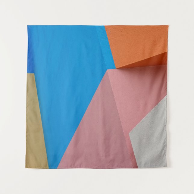 ABSTRACT COLORFUL URBAN WALL TAPESTRY (Front)