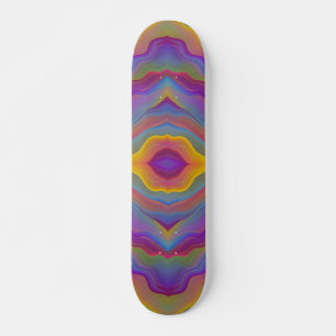 ABSTRACT COLORFUL WAVY SKATEBOARD