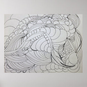Abstract Coloring Page Poster