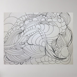 Abstract Coloring Page Poster