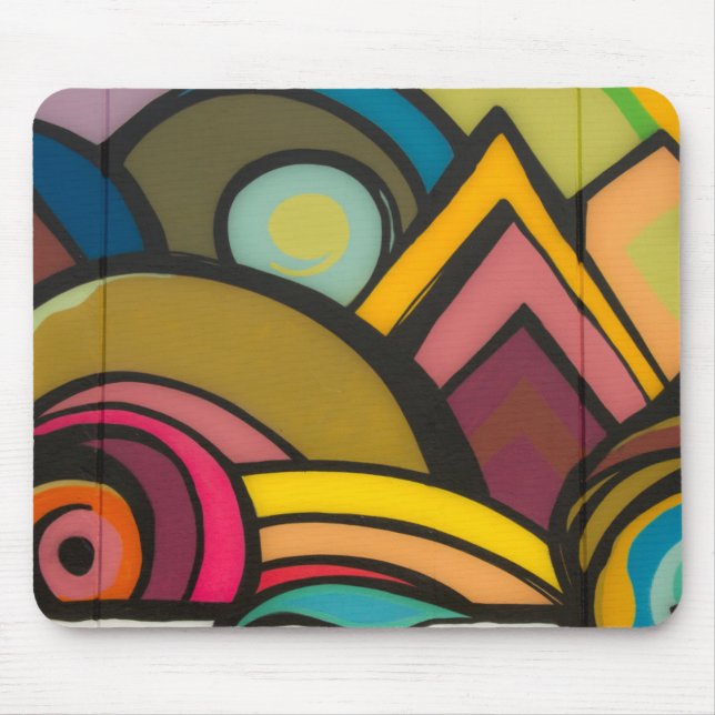 Abstract  Colour Art Mouse Pad (Front)