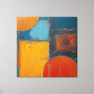 Abstract Colour Blocks Canvas Print