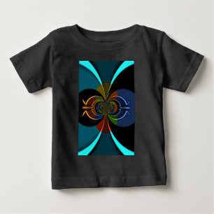 Abstract Colour Burst Art Print Baby T-Shirt