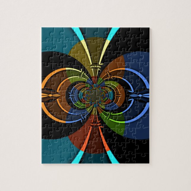 Abstract Colour Burst Art Print Jigsaw Puzzle (Vertical)