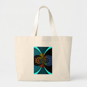 Abstract Colour Burst Art Print Large Tote Bag