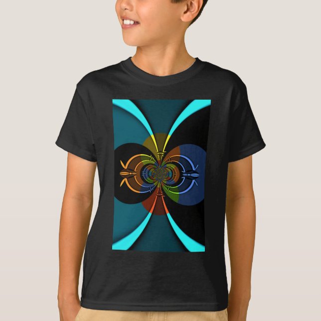 Abstract Colour Burst Art Print T-Shirt (Front)