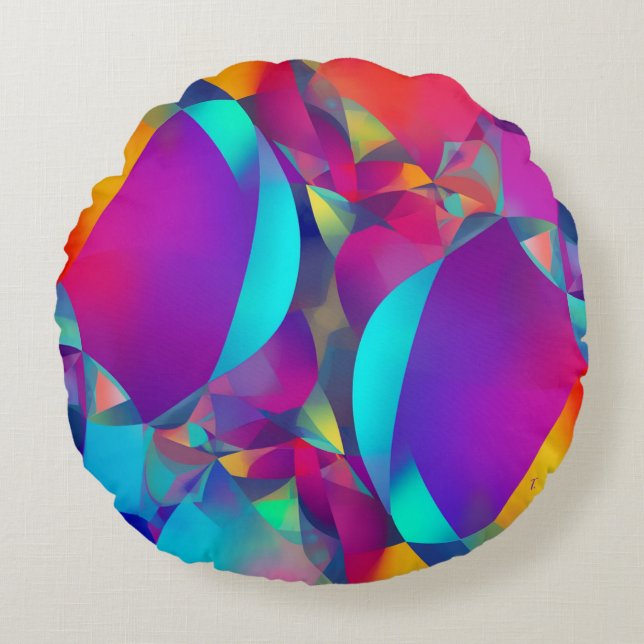 Abstract Colour Combination Throw Pillow (Front)