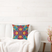 Abstract Colour Combination Throw Pillow