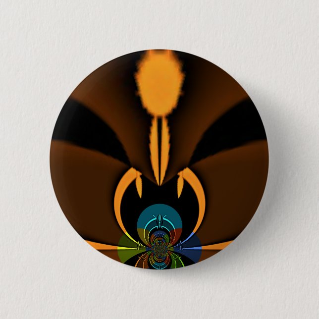 Abstract Colour Contrast Art Print 6 Cm Round Badge (Front)