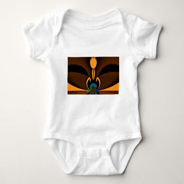 Abstract Colour Contrast Art Print Baby Bodysuit (Front)