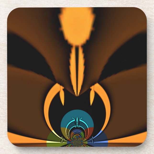 Abstract Colour Contrast Art Print Coaster (Front)