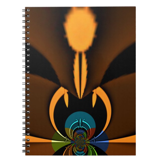 Abstract Colour Contrast Art Print Spiral Notebook (Front)