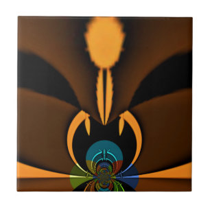 Abstract Colour Contrast Art Print Tile